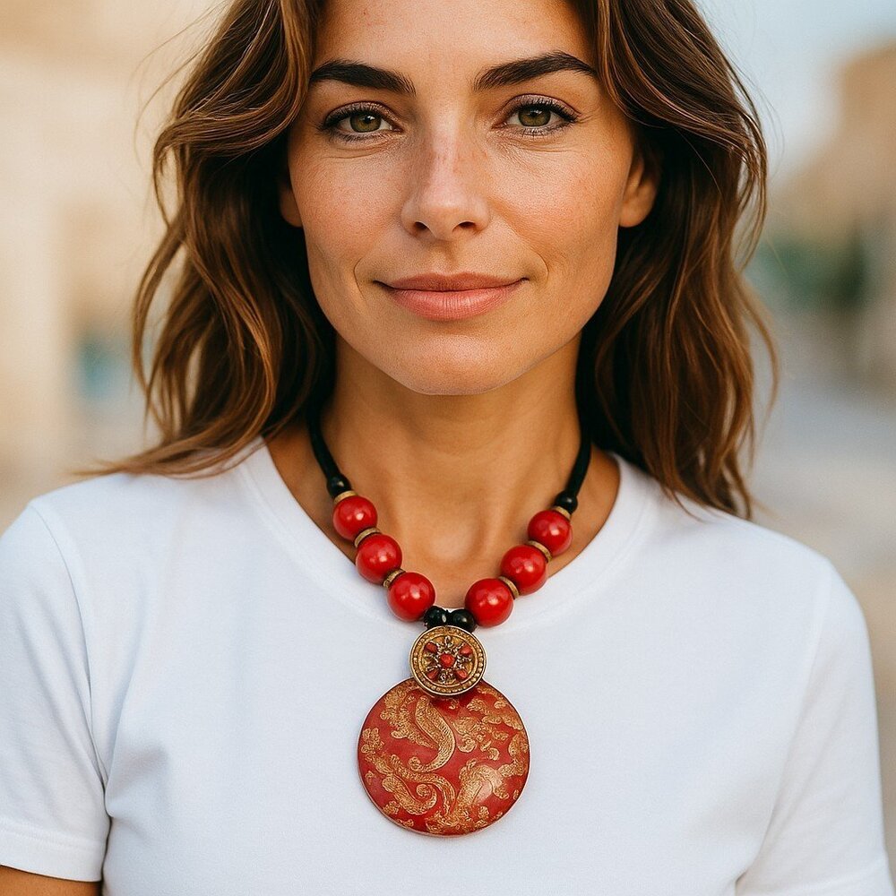 Adjustable Red Necklace